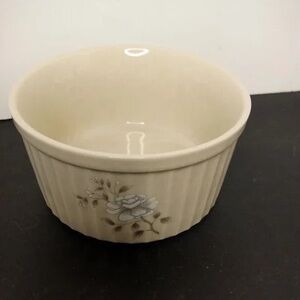 Ivory Floral Ceramic Bowl